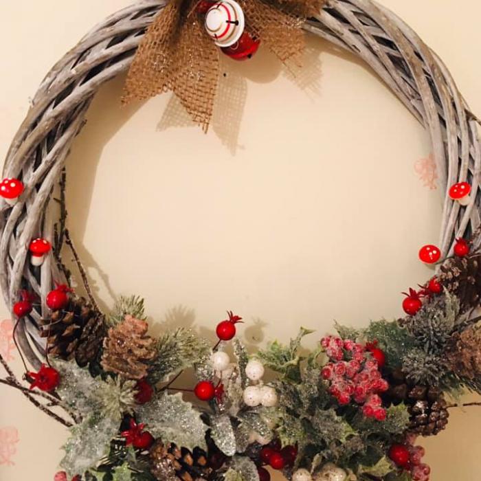 Handmade Christmas Door Hanging Reef